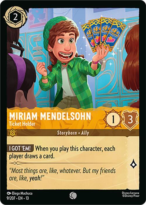 Miriam Mendel Sohn Ticket Holder